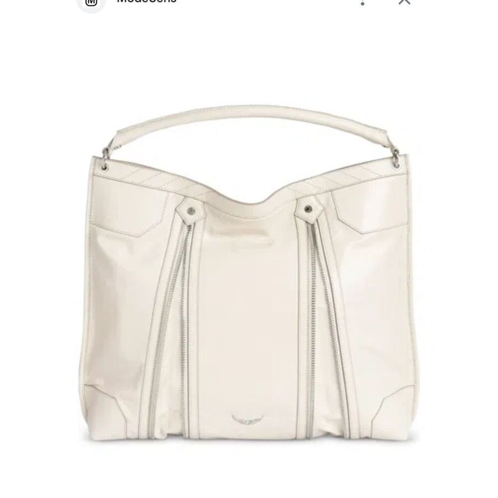 $498 Zadig & Voltaire SUNNY VINTAGE PATENT HOBO BAG IN FLASH